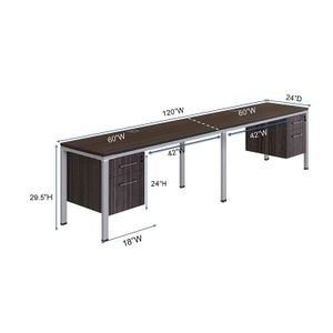 Boss Office Products Simple System Double Desk
