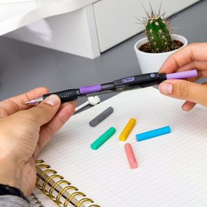 BIC Break-Resistant Mechanical Pencils With Erasers, No. 2 Medium Point, 0.7 mm, Assorted Accent Colors, Pack Of 2 Pencils