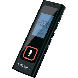 Dictopro Tiny Digital Voice Activated Recorder - HQ Recording from 60ft, Sensitive Mic - 8 GB Flash Memory - MP3, WAV, WMA, APE, FLAC - High Quality -