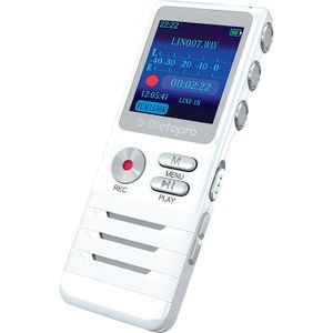 Dictopro Digital Voice Activated Recorder by Dictopro - Easy HD Recording of Lectures and Meetings w/Double Microphone, MP3, USB, 8GB - 8 GB Flash Mem