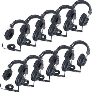 Califone 3068AV-10L Switchable Headphones Classpack - Stereo - Mini-phone (3.5mm) - Wired - 36 Ohm - Over-the-head - Binaural - Circumaural - 10 ft Ca