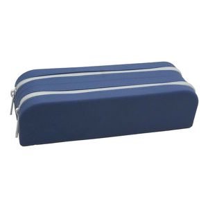 Office Depot® Brand Silicone Pencil Pouch, 2-3/8" x 7-7/8", Navy