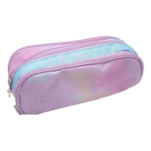 Office Depot® Brand Multi-Pocket Pencil Pouch, 3-1/2" x 7", Tie Dye