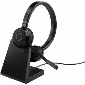 Jabra Evolve 65 TE Headset - Microsoft Teams Certification - Stereo - Wireless - Bluetooth - 100 ft - 20 Hz to 20 kHz - Over-the-head, On-ear - Binaur