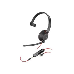 Poly Blackwire C5210 USB-C Headset + Inline Cable (Bulk Qty.50) - Mono - USB Type C, Mini-phone (3.5mm) - Wired - 32 Ohm - 20 Hz - 20 kHz - On-ear - M