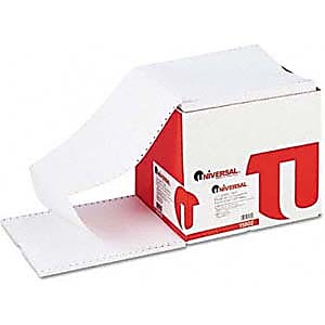 Universal Computer Paper - 92 Brightness - 9 1/2" x 11" - 20 lb Basis Weight - White - 2400 Sheet