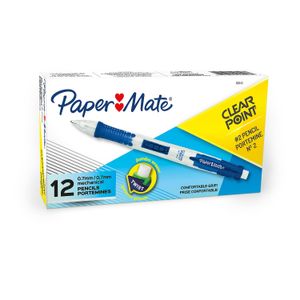 Paper Mate® Clearpoint® Mechanical Pencil, 0.7mm, #2 Lead, Blue Barrel, Pack Of 12