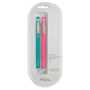 TUL® Mechanical Pencils, 0.7 mm, Teal/Pink Barrels, Pack Of 2 Pencils