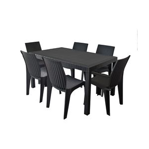 Inval Rectangular Dining Set with Table and 6 Chairs