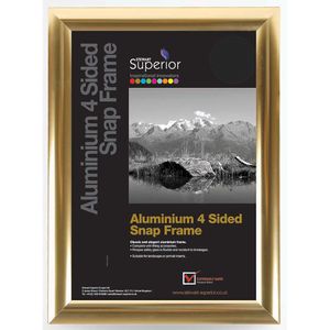 Seco Mitred Snap Frame - 8.50" x 11" Frame Size - Rectangle - Durable - Aluminum - Gold - 1 Each