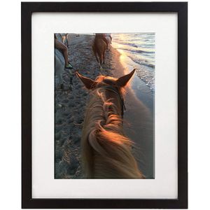 Seco Wooden Frame - 11" x 14" Frame Size - Rectangle - Wood - Black - 1 Each
