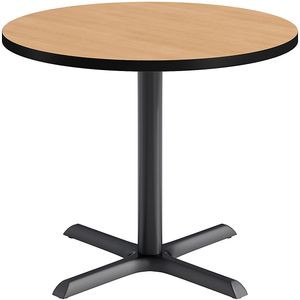 KFI Studios Proof Round Conference Table with Pedestal X Base