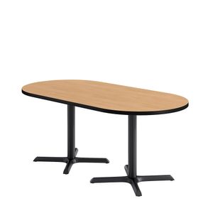 KFI Studios Proof Racetrack Conference Table With Pedestal X Base
