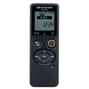 OM System VN-541PC Digital Voice Recorder, 4-5/16”H x 1-1/2”W x 1/8”D, Black