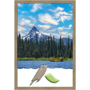 Amanti Art Woodgrain Stripe Wood Picture Frame