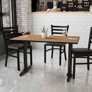 Flash Furniture Laminate Rectangular Table Top With Table-Height Bases