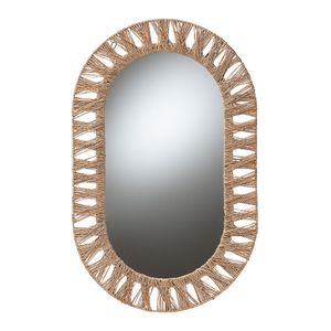 bali & pari Geona Modern Bohemian Oval Accent Wall Mirror