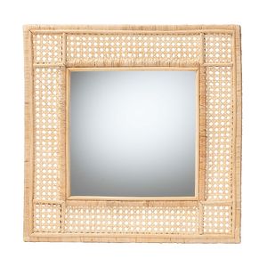 bali & pari Josepha Modern Bohemian Square Accent Wall Mirror