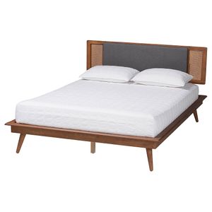 Baxton Studio Delfina Mid-Century Modern Platform Bed