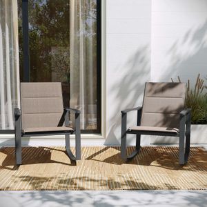 Flash Furniture Brazos Flex Comfort and Metal Outdoor Rocking Chairs