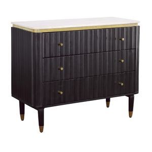 Coast to Coast Davina Transitional Marble/Wood 3-Drawer Chest