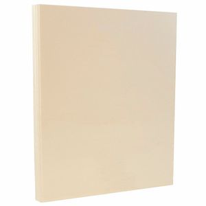 JAM Paper® Vellum Bristol Card Stock, Ivory, Letter (8.5" x 11"), 110 Lb, Pack Of 100