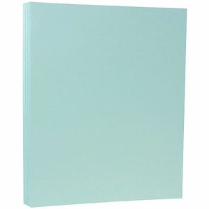 JAM Paper® Card Stock, Seafoam Aqua Blue, Letter (8.5" x 11"), 100 Lb, Pack Of 50