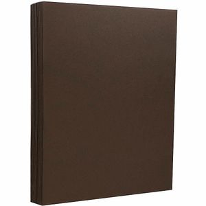 JAM Paper® Card Stock, Chocolate Brown, Letter (8.5" x 11"), 130 Lb, Pack Of 25