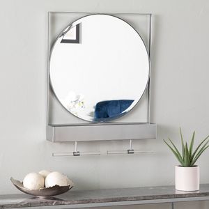 SEI Furniture Anthrop Decorative Square Mirror with Storage