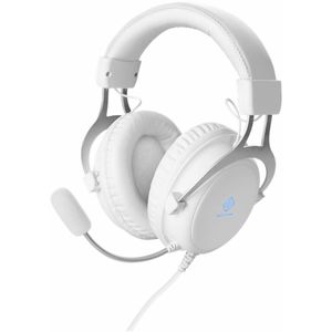 Deltaco Gaming Over-Ear Stereo Corded Gaming Headset, White, GAM030W
