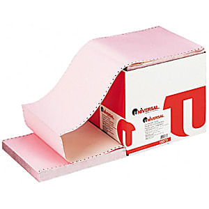 Universal 15873 Computer Paper - 92 Brightness - 9 1/2" x 11" - 15 lb Basis Weight - Multicolor - 1200 Sheet