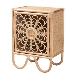 bali & pari Acelin Natural Rattan Nightstand