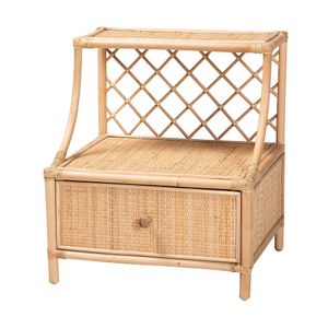 bali & pari Lalo Natural Rattan 1-Drawer Nightstand