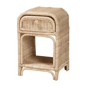 bali & pari Magni Natural Rattan 1-Drawer Nightstand