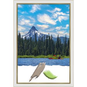 Amanti Art Eva White Gold Picture Frame