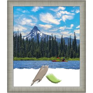 Amanti Art Elegant Brushed Pewter Picture Frame
