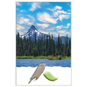 Amanti Art Lucie White Wood Picture Frame