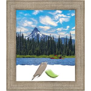 Amanti Art Trellis Silver Wood Picture Frame
