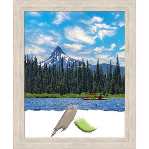 Amanti Art Hardwood Whitewash Picture Frame