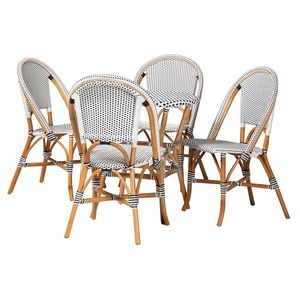 Baxton Studio Genica Rattan 5-Piece Indoor And Outdoor Bistro Set