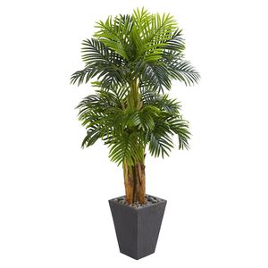 Nearly Natural Triple Areca Palm 66”H Artificial Tree With Planter