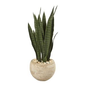 Nearly Natural Sansevieria 32”H Artificial Plant With Planter