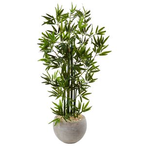 Nearly Natural Bamboo 48”H Artificial Tree With Bowl Planter