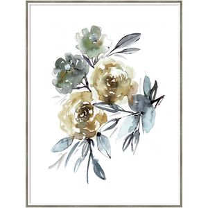 Amanti Art Yellow Roses by Sara Berrenson Wood Framed Wall Art Print