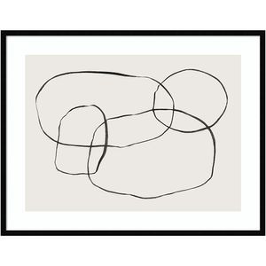 Amanti Art Modern Circles by Teju Reval Wood Framed Wall Art Print