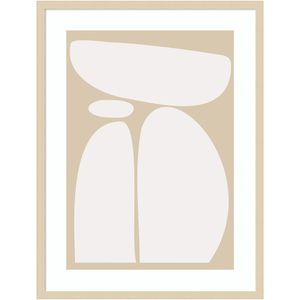 Amanti Art Balancing Zen Rocks Neutral by The Creative Bunch Studio Wood Framed Wall Art Print
