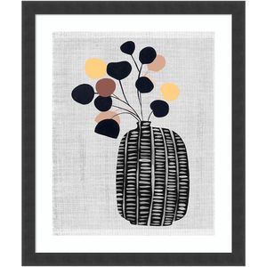 Amanti Art Decorated Vase with Plant III by Melissa Wang Wood Framed Wall Art Print