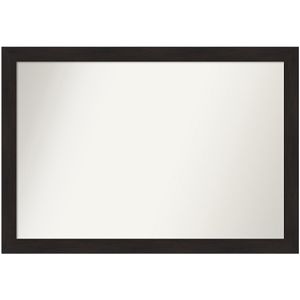 Amanti Art Narrow Non-Beveled Rectangle-Framed Bathroom Wall Mirror