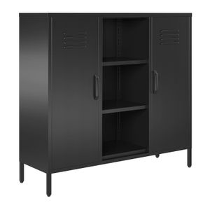 Ameriwood Home Mission District Metal 2-Door Locker Console Table