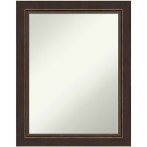 Amanti Art Non-Beveled Rectangle Framed Bathroom Wall Mirror